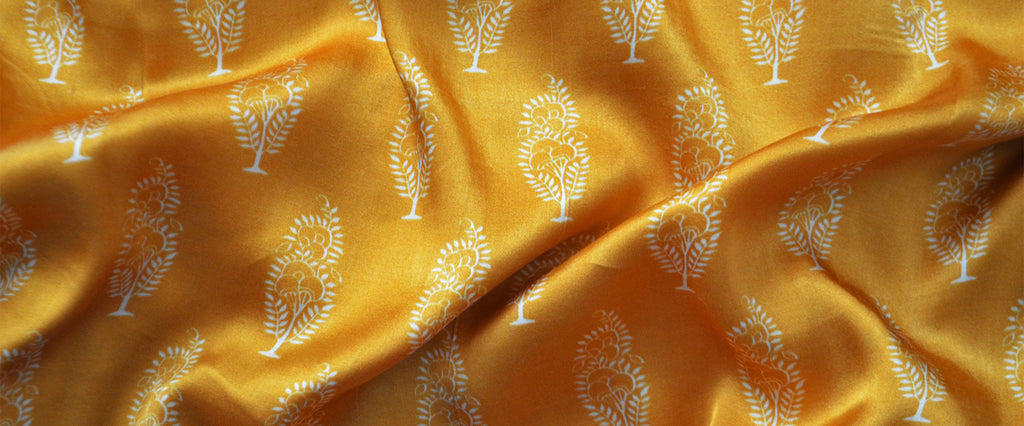 SECOND SKIN AJRAKH MARIGOLD SHORT KURTA