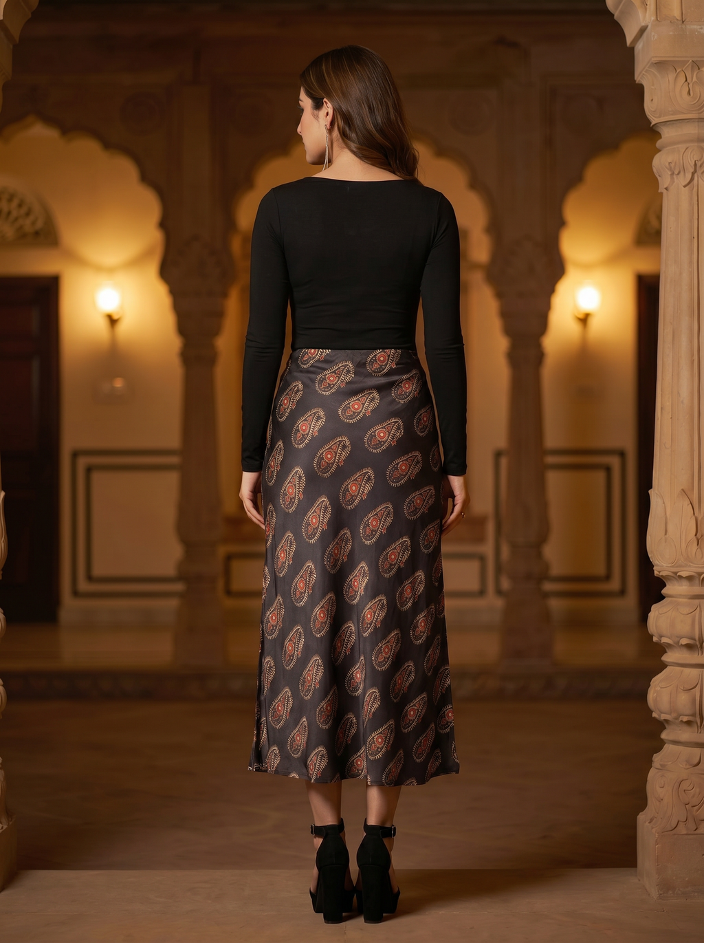 THE SLIT ROUTE NIGHT-SKY SKIRT