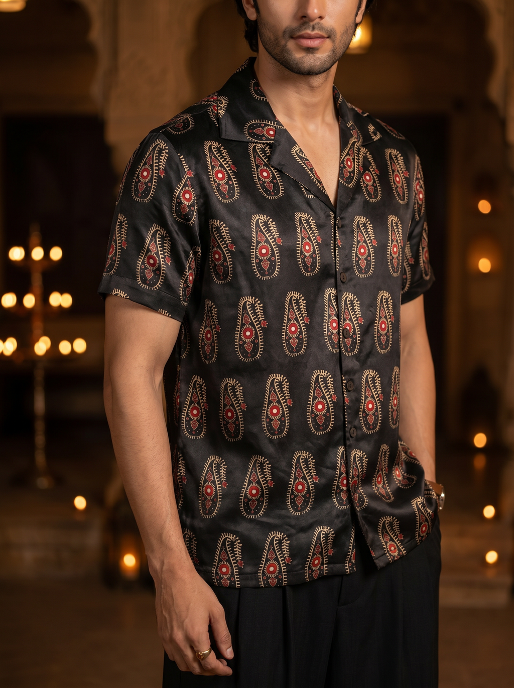 THE AJRAKH VOYAGE NIGHT-SKY SHIRT