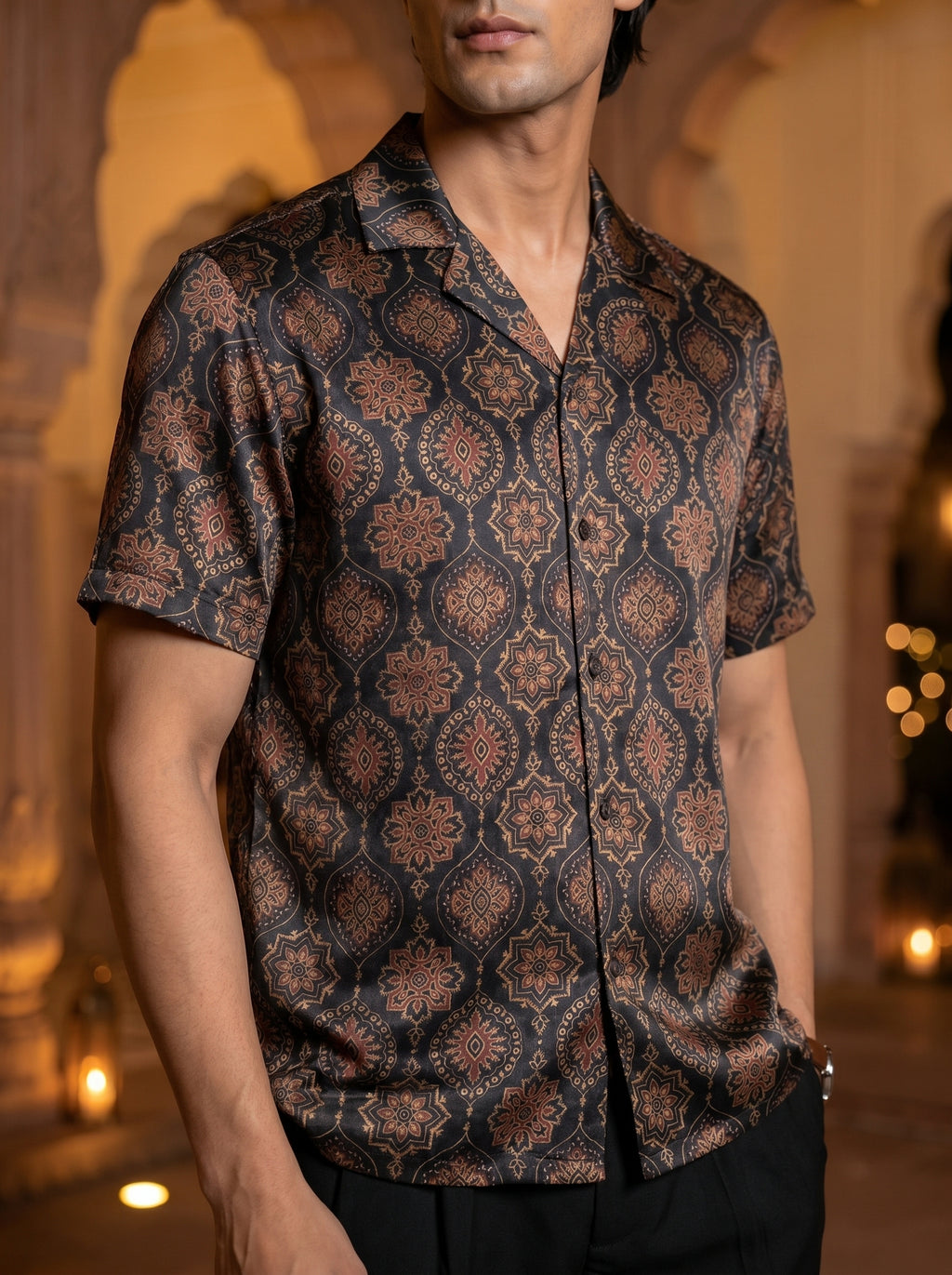 THE AJRAKH VOYAGE MOONFLOWER SHIRT